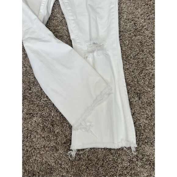 Madewell Cali Demi-Boot Jeans in Pure White: Distressed Edition Women’s 28 - Picture 11 of 11